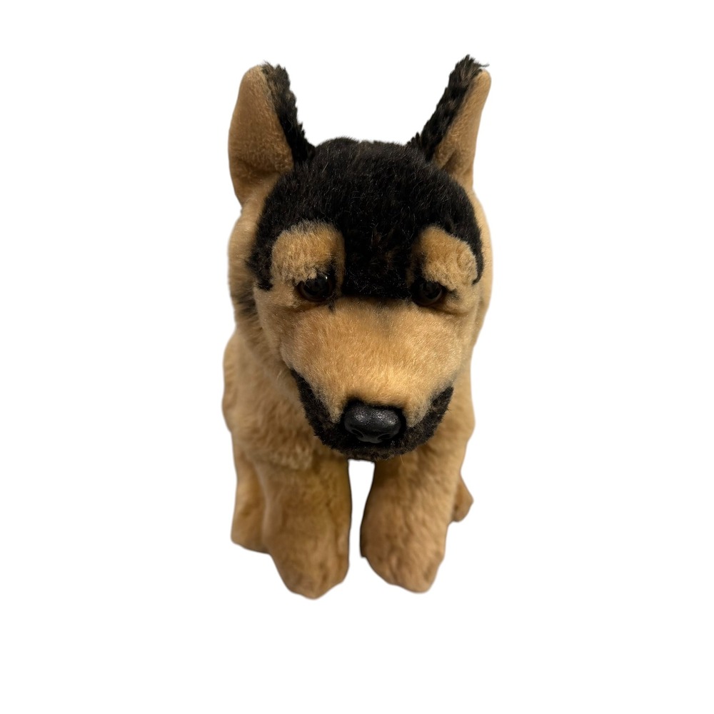 Toys R Us German Shepherd Plush Stuffed Animal Dog Tan Black 14 Inch
